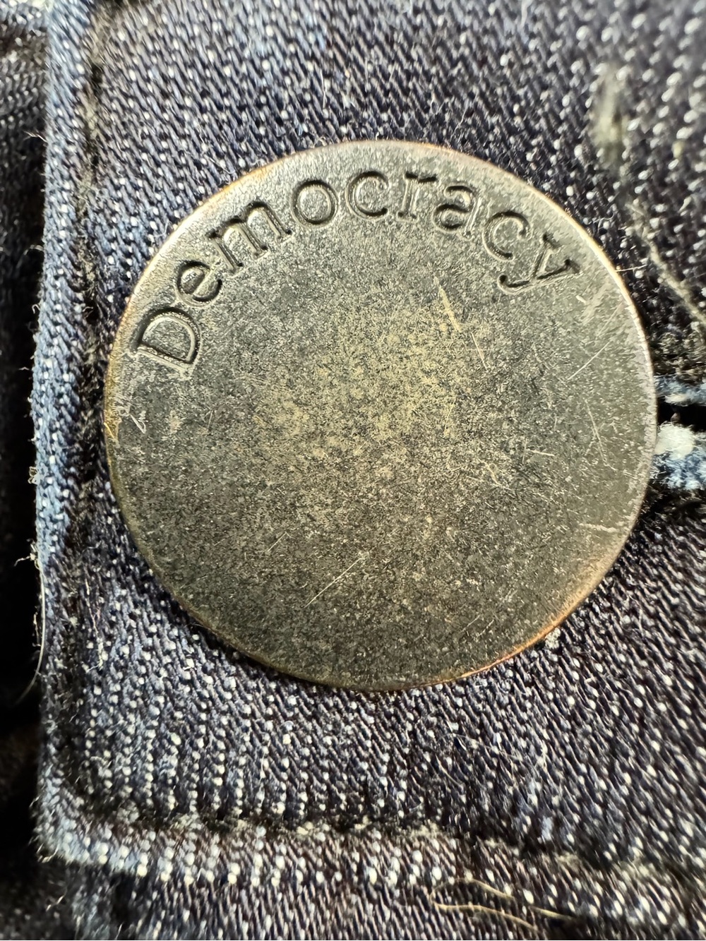 Democracy AB Solution Classic Dark Blue Women's Jeans Size 14 Slimming Skinny - Picture 6 of 13